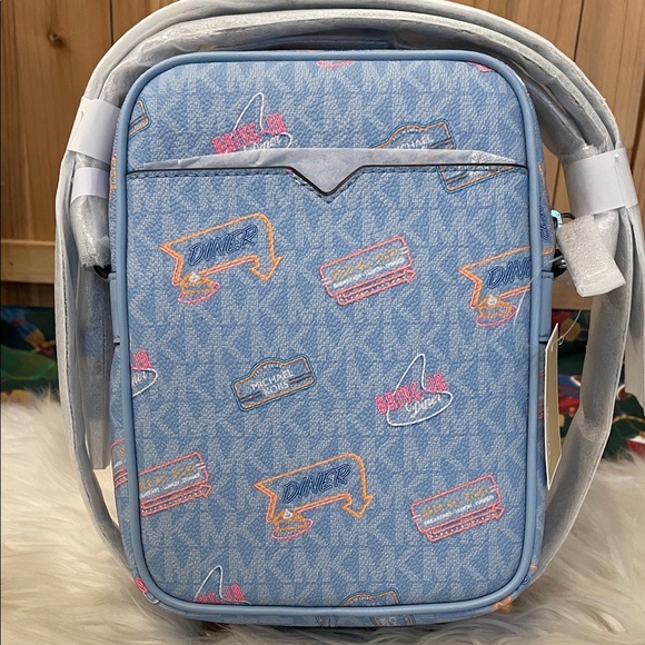 Michael Kors Blue Graphic Messenger Bag - Picture 3 of 9